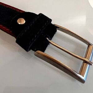 Vera Pelle | Blue suede & brown Leather Designers Belt